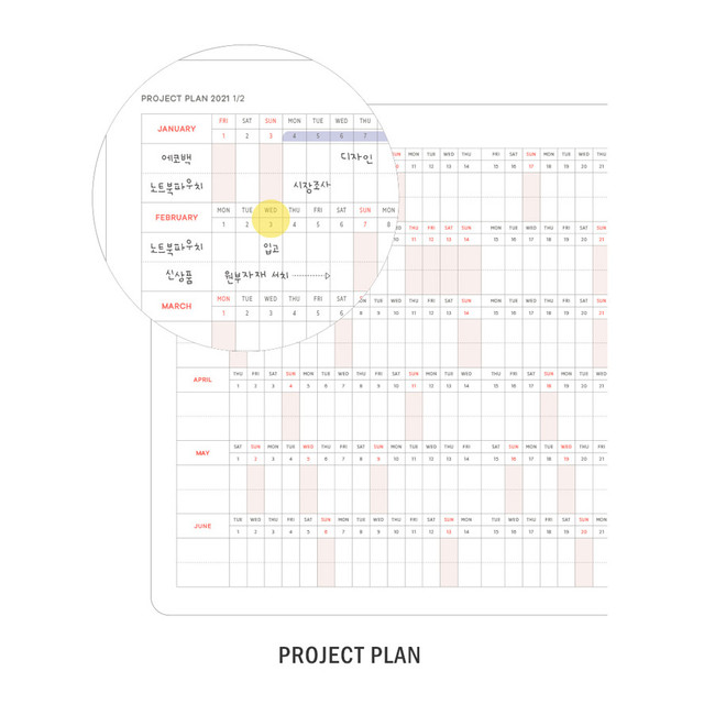 Project plan - ICONIC 2021 Brilliant dated weekly diary planner