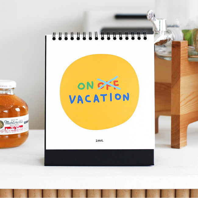 Vacation page - 2NUL 2021 Drawing monthly desk calendar
