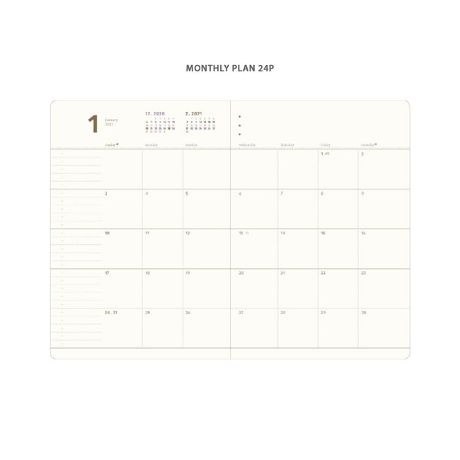 Monthly plan - 2021 Making memory small dated daily planner