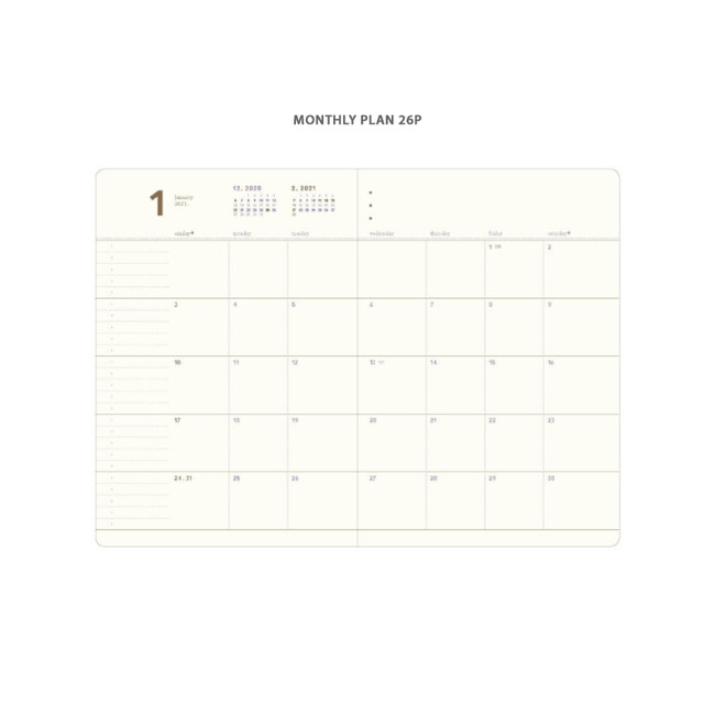 Monthly plan - 2021 Making memory B6 dated weekly planner