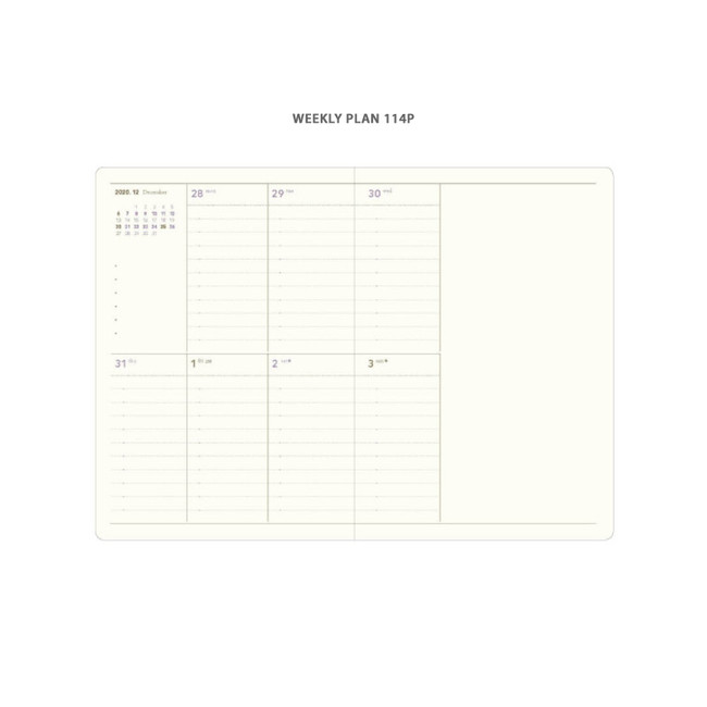 Weekly plan - 2021 Making memory B6 dated weekly planner