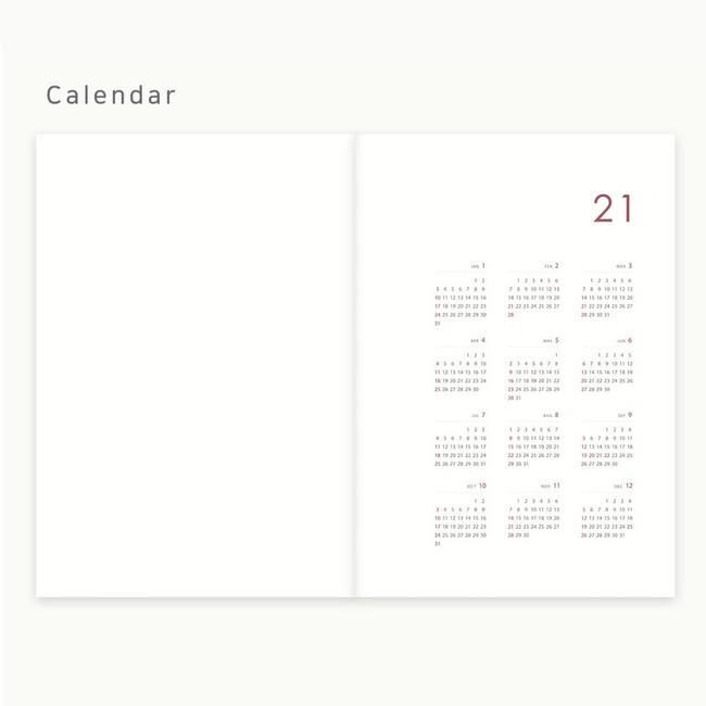 Calendar - Eedendesign 2021 Hello month A5 dated monthly planner