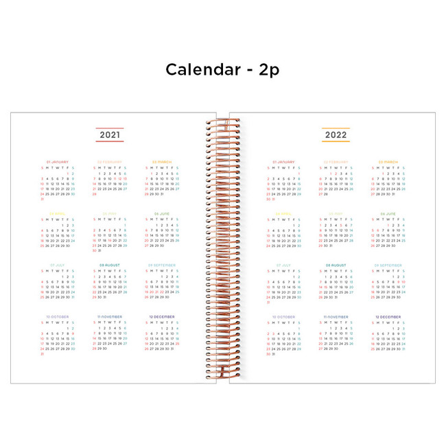 Calendar - 2021 Wire Quote PU hardcover dated weekly planner