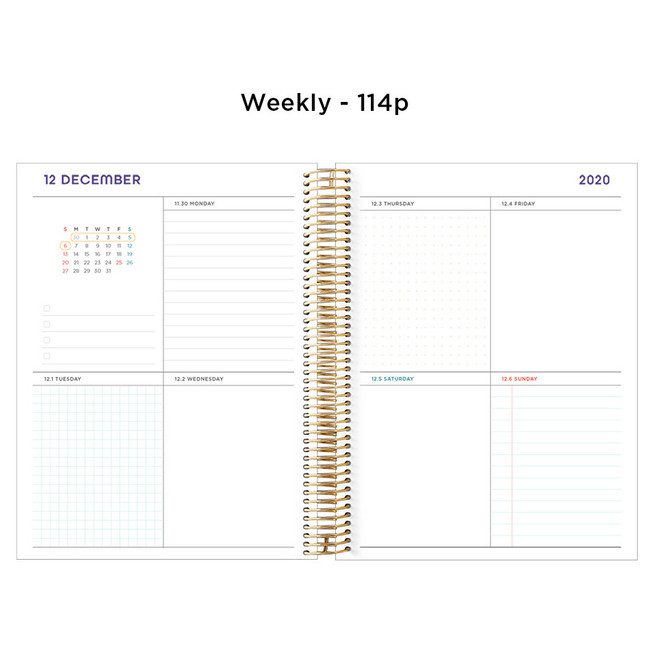 Weekly - 2021 Geo shape PU hardcover dated weekly planner