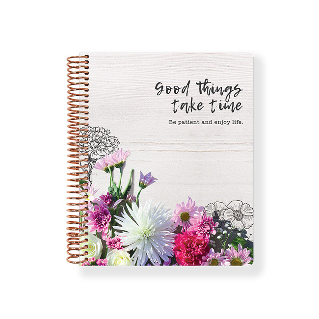 2021 Live flowers spiral dated weekly planner