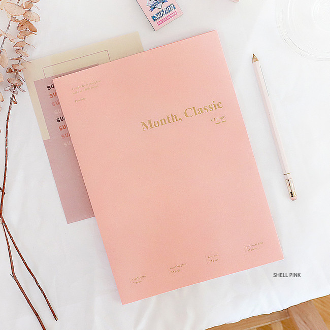 Shell pink - Wanna This 2021 Month classic large dated monthly planner