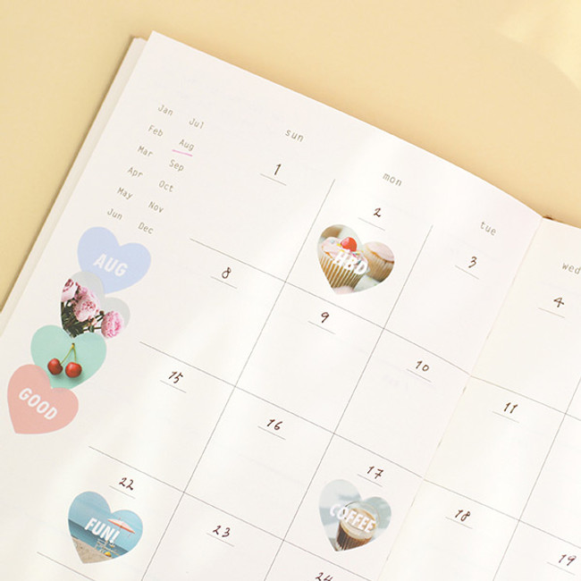 Usage example - PAPERIAN Diary deco removable sticker 8 sheets set