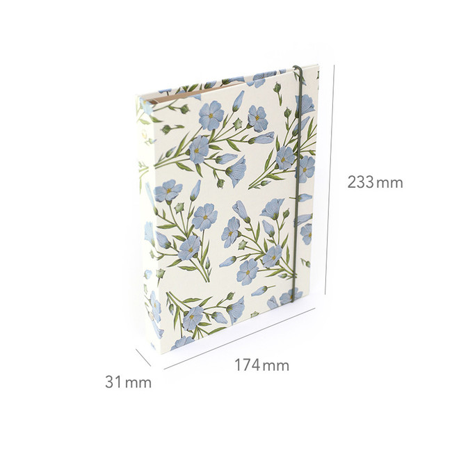 Size - PAPERIAN Florence A5 size 6 ring binder with elastic band