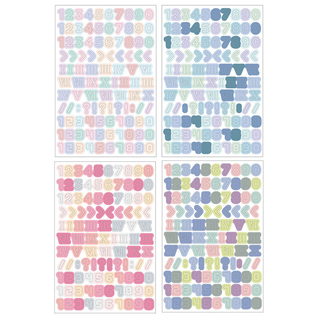 Detail of PLEPLE Number sticker 8 sheets set