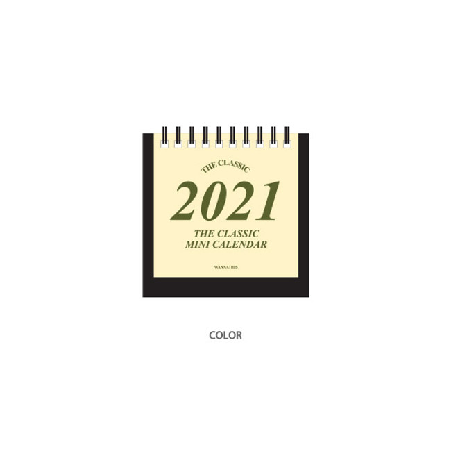 Color - Wanna This 2021 Classic mini dated monthly desk calendar