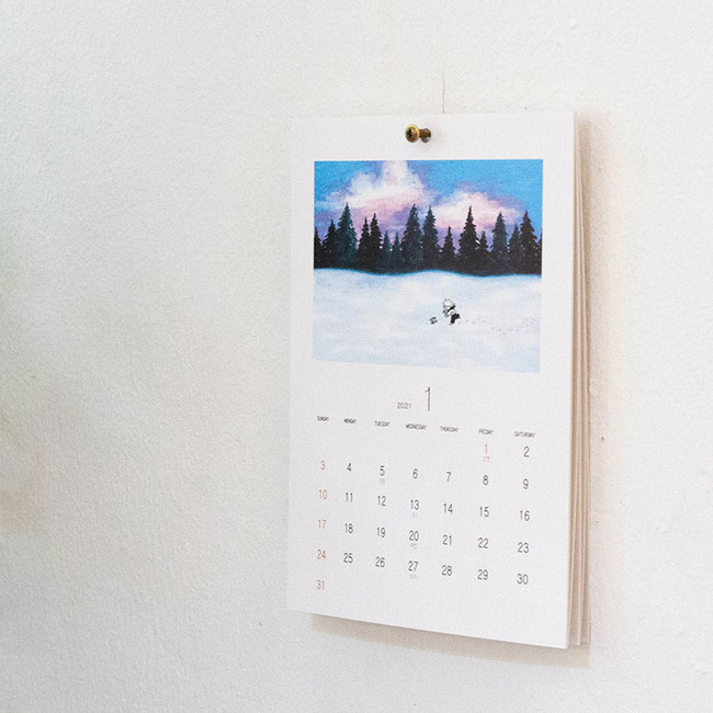 DESIGN GOMGOM 2021 Moment dated monthly wall calendar