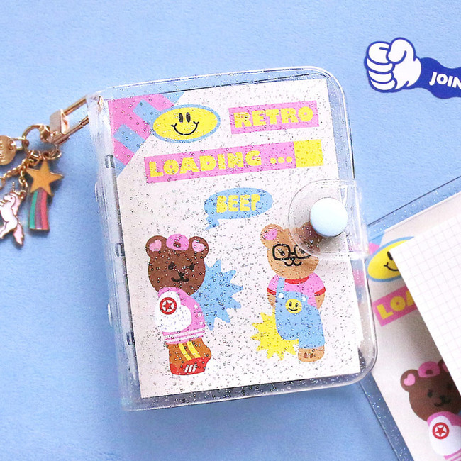 Retro buddy - Second Mansion Juicy bear 3 ring grid notebook