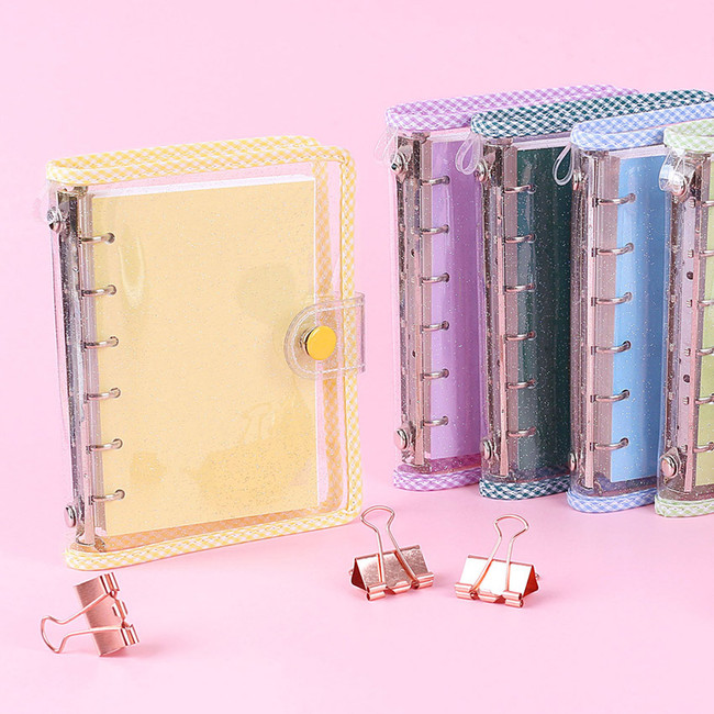 Wanna This Picnic check A7 6-ring PVC binder