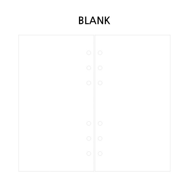 Blank - Wanna This Picnic check A6 6-ring dateless monthly planner