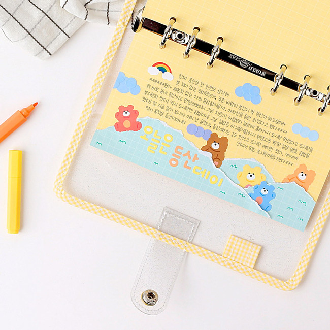 Usage example - Wanna This Picnic check A6 6-ring PVC binder