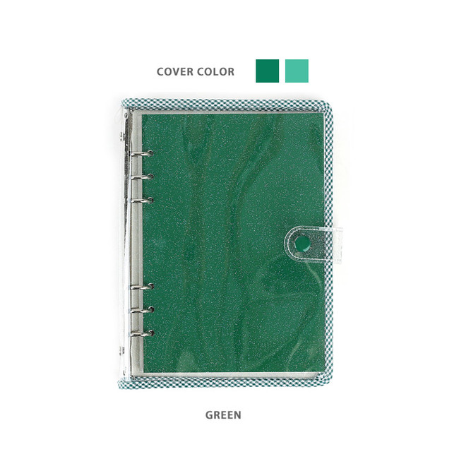 Green - Wanna This Picnic check A5 6-ring dateless monthly planner