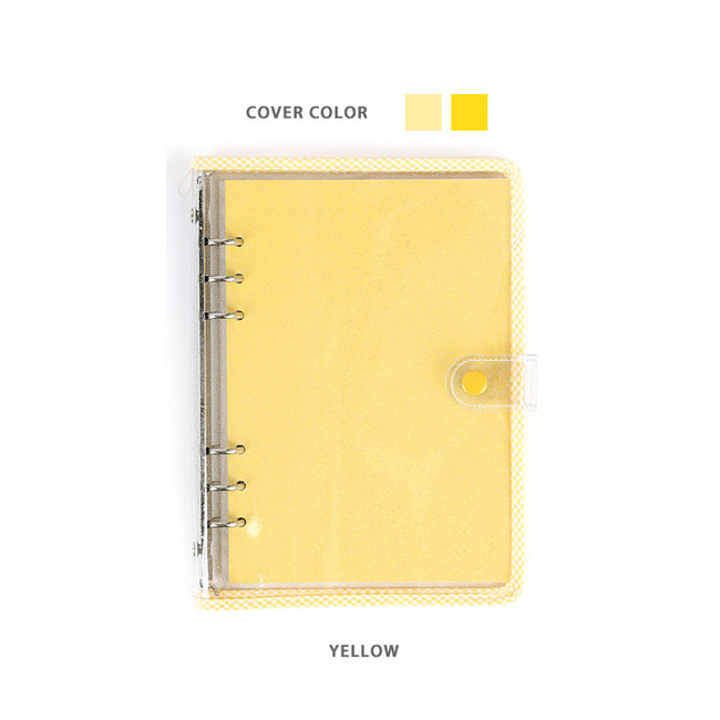Yellow - Wanna This Picnic check A5 6-ring PVC binder