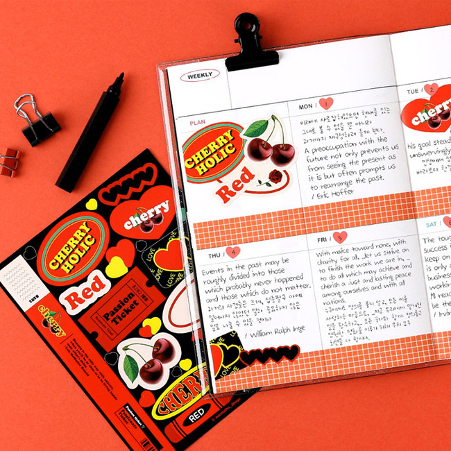 Usage example - Wanna This Color object removable deco 6 sticker sheets set