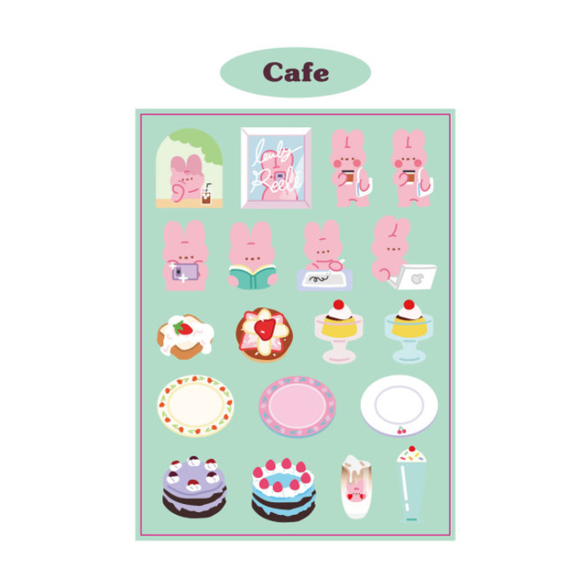 Cafe - DESIGN GOMGOM Reeli removable deco sticker ver2