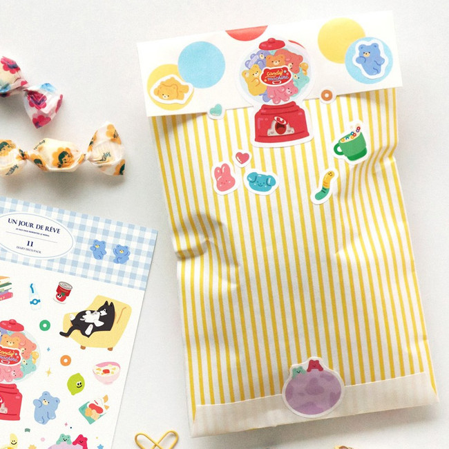 Usage example - ICONIC Diary deco sticker 9 sheets in one set ver11