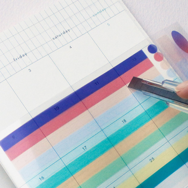 How to use of After The Rain Layer transparent sticker for diary