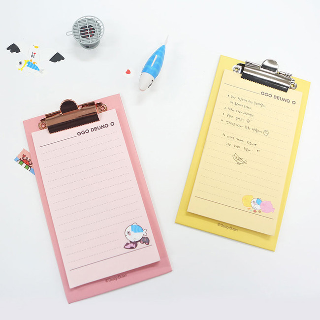 DESIGN IVY Ggo deung o clipboard with lined notepad