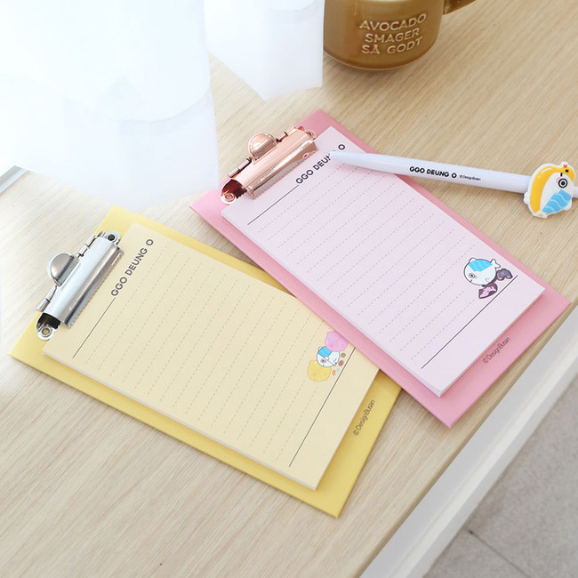 DESIGN IVY Ggo deung o clipboard with lined notepad