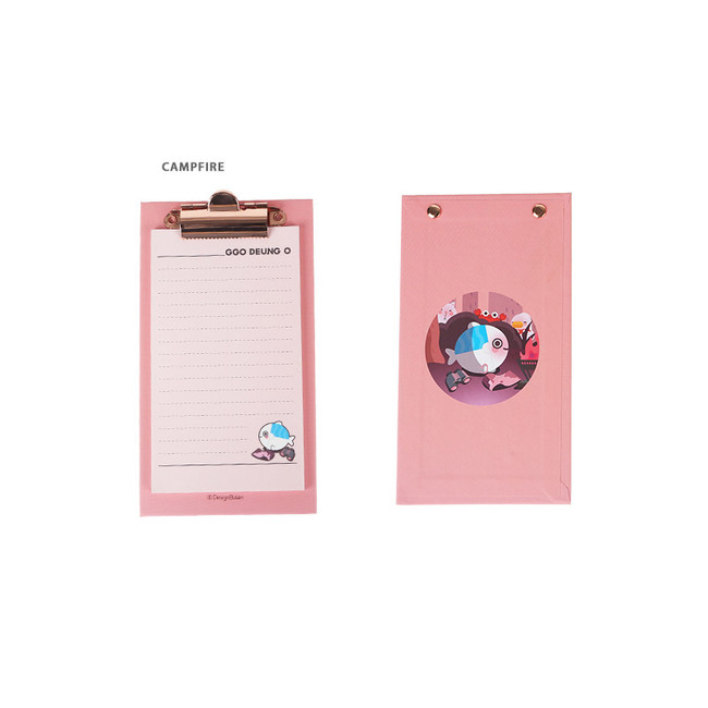 Campfire - DESIGN IVY Ggo deung o clipboard with lined notepad