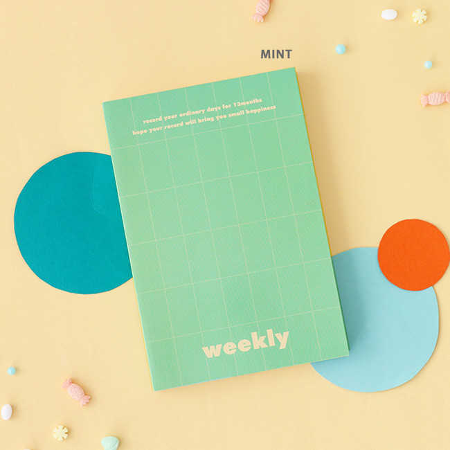 Mint - Indigo 2021 Colorful and Basic dated weekly diary planner