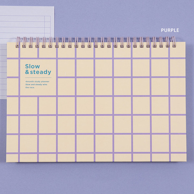 Purple - Ardium Slow and steady 4 months dateless study planner