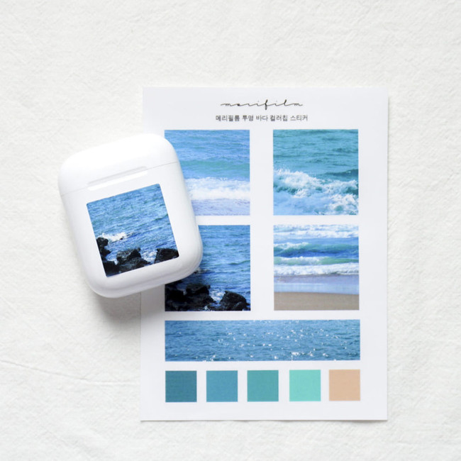 Usage example - Meri Film Ocean color chips translucent sticker set