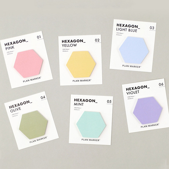 PAPERIAN Hexagon large planner bookmark sticky notepad