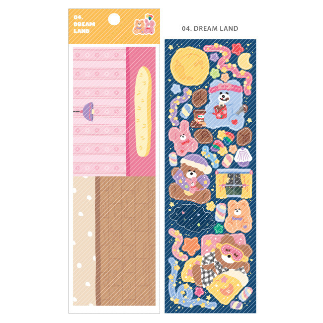 04 Dream Land - Wanna This Today Monggeul bear removable sticker seal