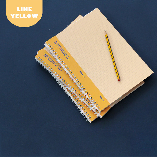 Lined Yellow - Indigo Basic B5 sprial binding lined notebook