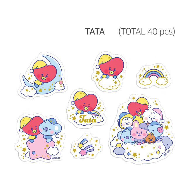TATA - BT21 Dream baby clear sticker flake pack