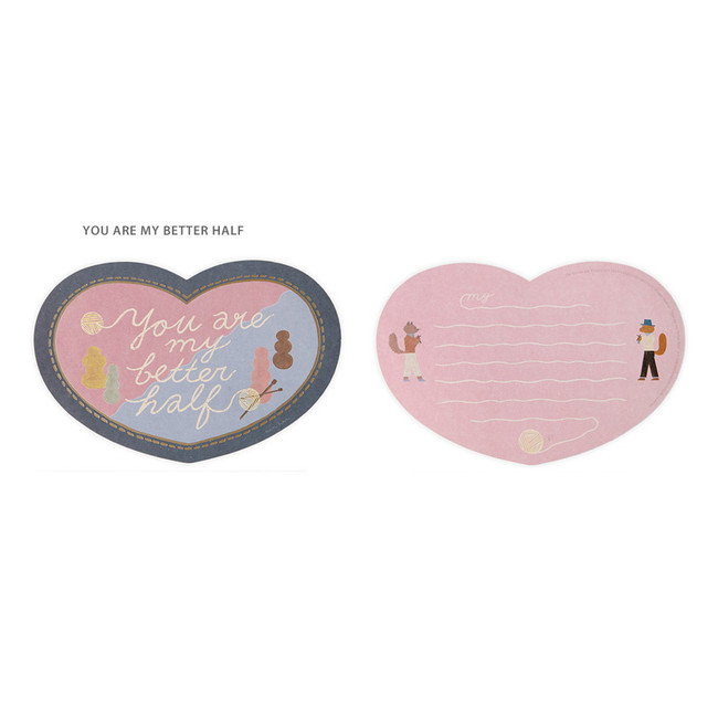 You are my better half - SOSOMOONGOO Sojak5 Happy hobby message card and envelope set