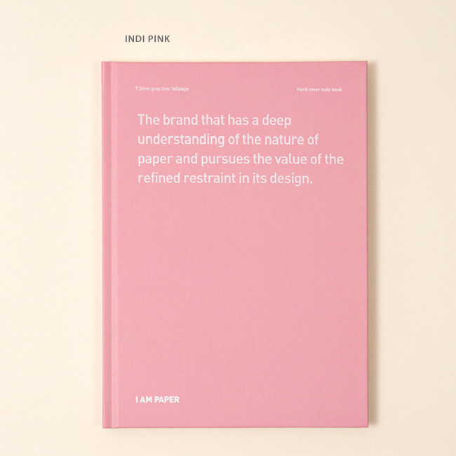 Indi pink - Ardium I am Paper A5 size hardcover lined notebook