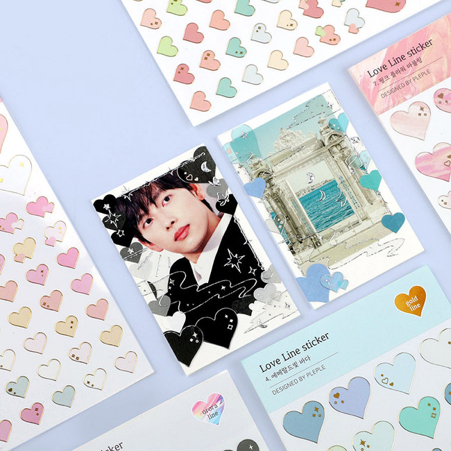 Usage example - PLEPLE Love line clear deco sticker seal