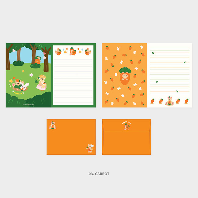 03. Carrot - Second Mansion Jucy and Paul letter and envelope set