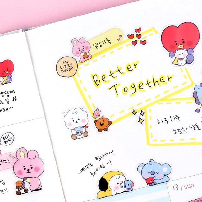 Usage example - BT21 Little Buddy baby clear sticker