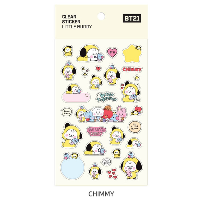 Chimmy - BT21 Little Buddy baby clear sticker