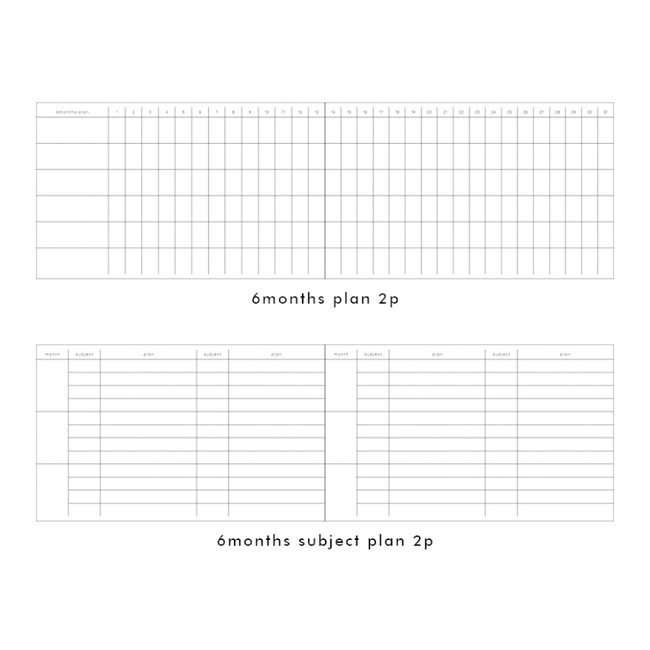 6 Monthly plan - Stay Steady 6 Months Dateless Weekly Study Planner