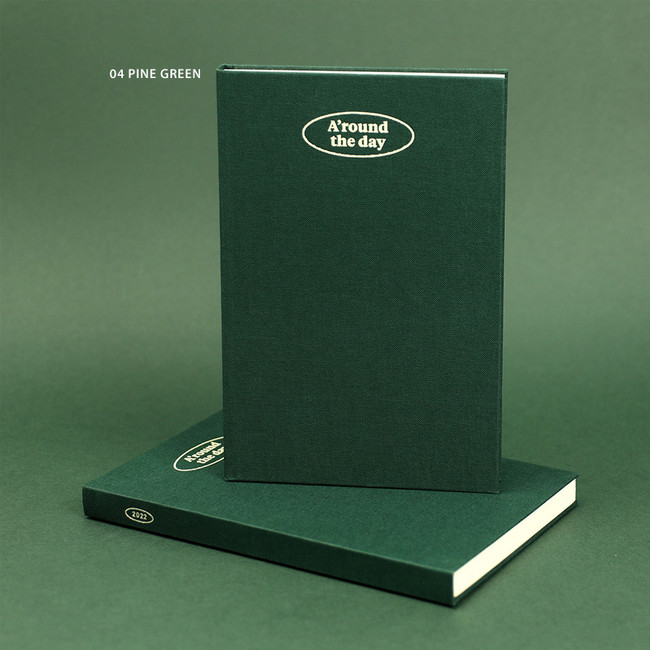 04 Pine Green - Paperian 2022 A'round the Day B6 dated weekly diary planner