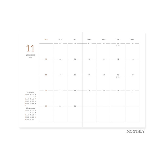 Monthly plan - Indigo 2022 Official soft dated weekly diary planner