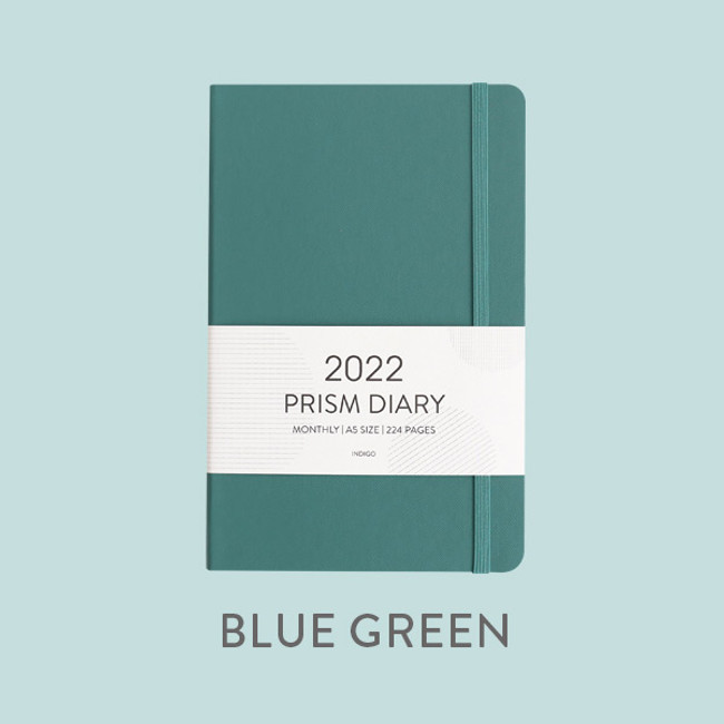 Blue Green - Indigo 2022 Prism A5 Dated Monthly Diary Planner