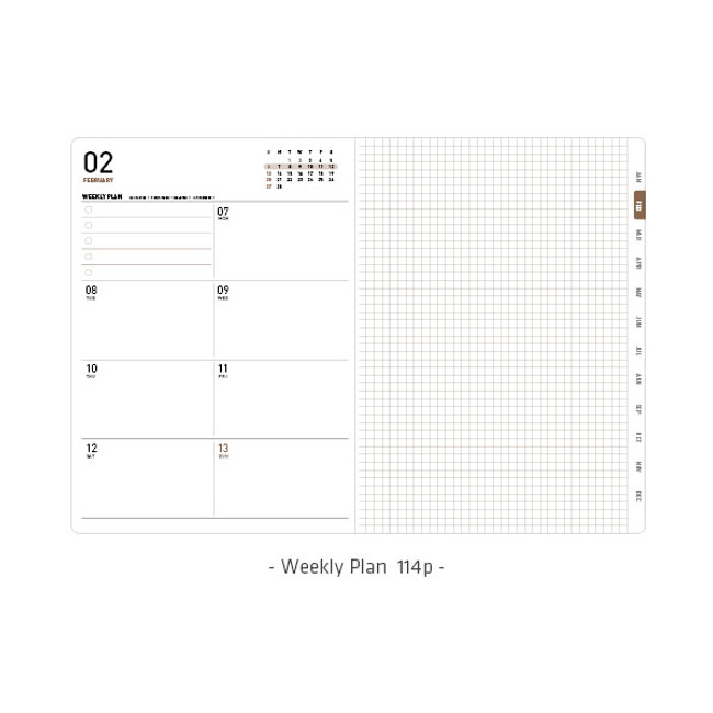 Weekly plan - Ardium 2022 Simple Small Dated Weekly Planner Scheduler
