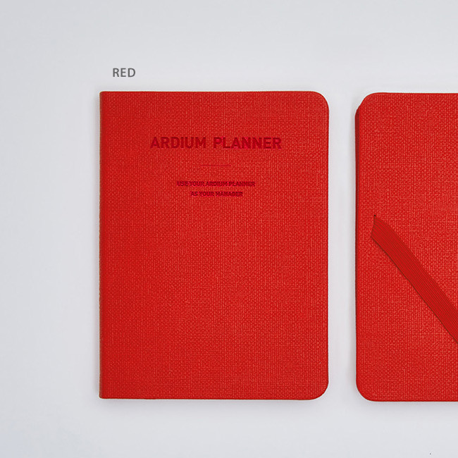 Red - Ardium 2022 Simple Small Dated Weekly Planner Scheduler