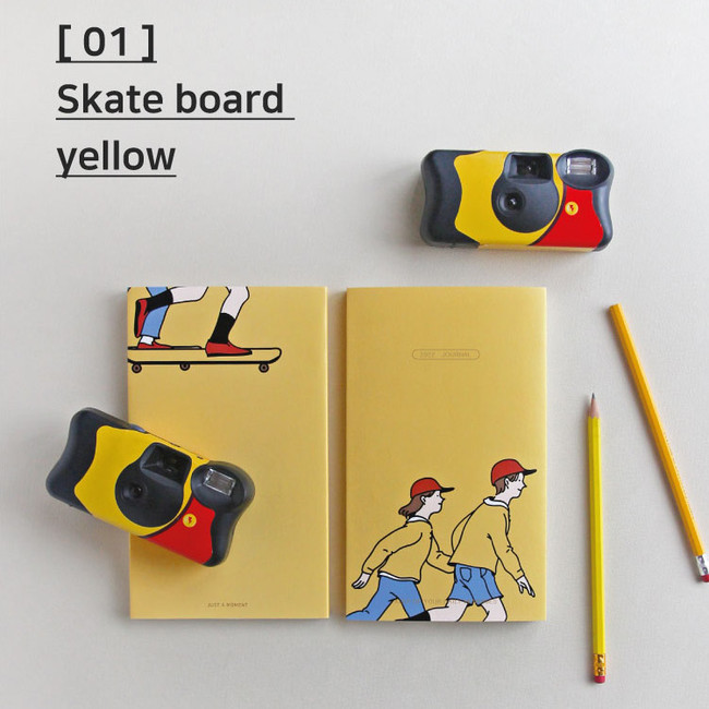 01 skateboard yellow - Jam Studio 2022 Happy Together Dated Weekly Diary Planner