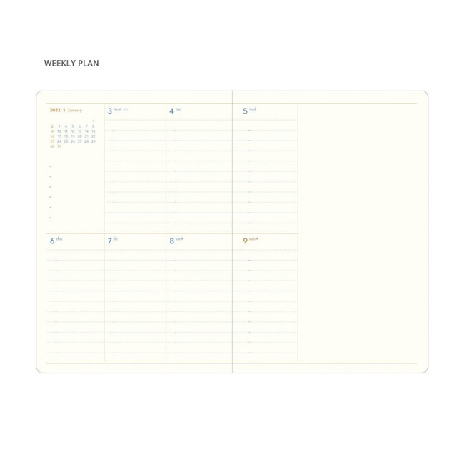 Weekly plan - Byfulldesign 2022 Making memory B6 dated weekly planner