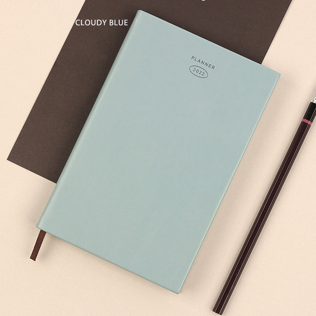 Cloudy blue - Dash And Dot 2022 Mild Small Dated Weekly Diary Planner